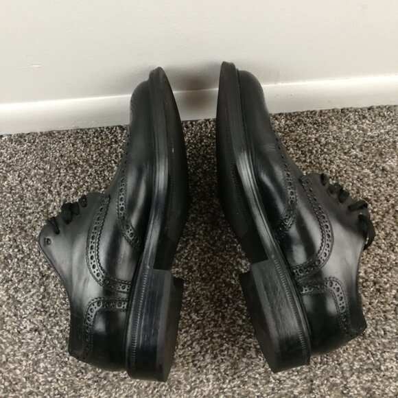 Coach Noah Mens Wingtip Oxford Leather Shoes Black Size 10.5 D Italy Made main image 5